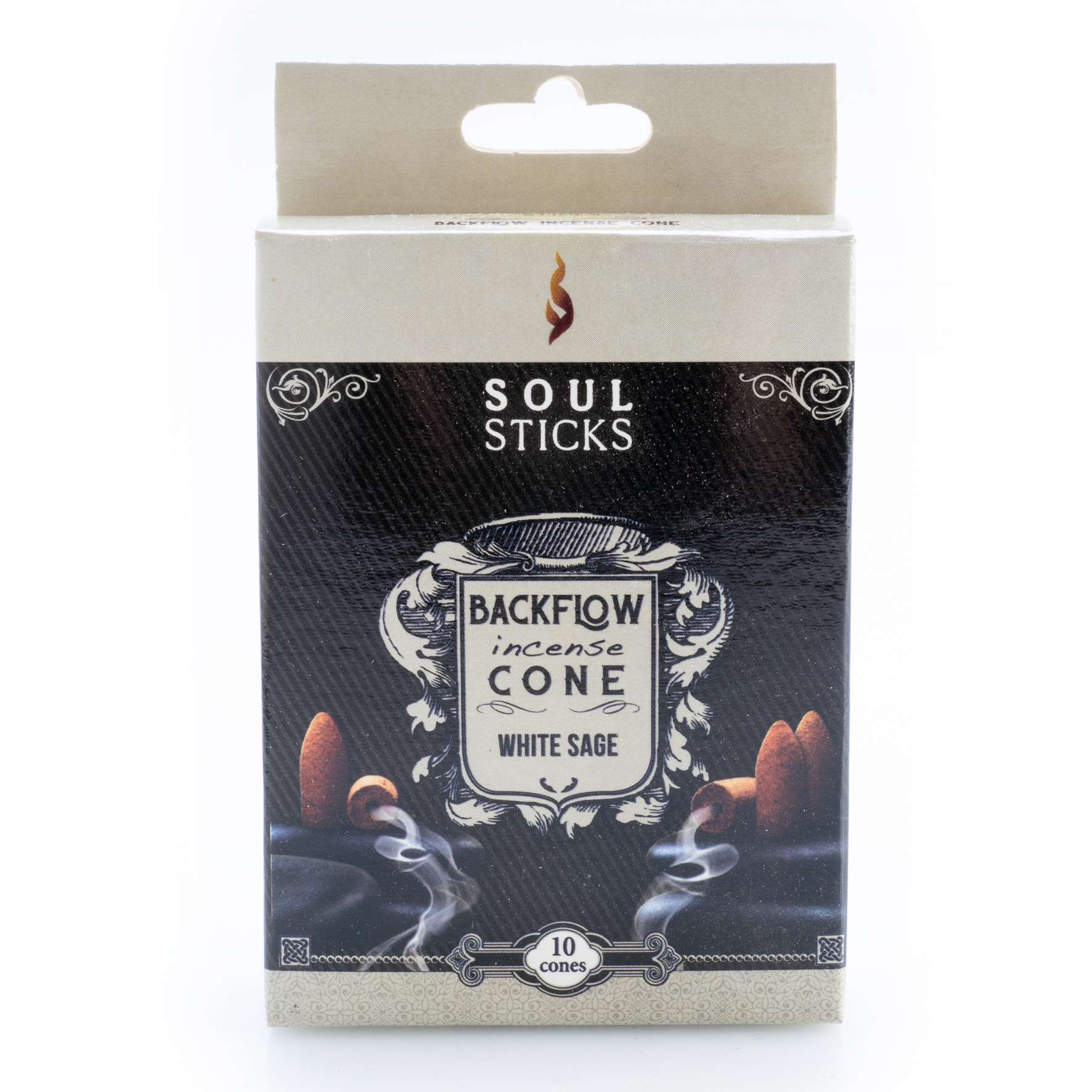Soul Sticks White Sage Backflow Incense Cone - MarshallsHealthShop