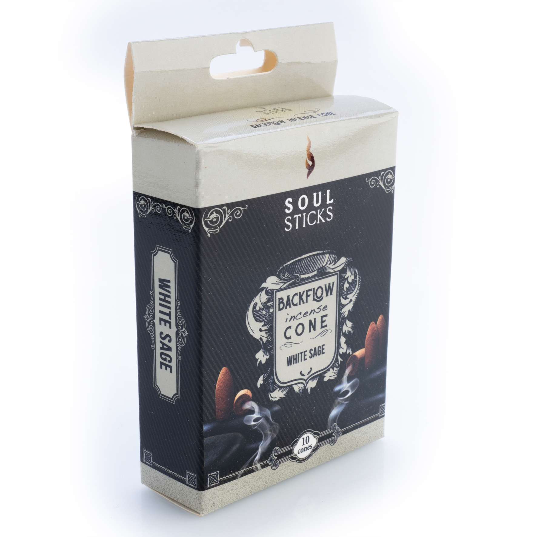 Soul Sticks White Sage Backflow Incense Cone - MarshallsHealthShop