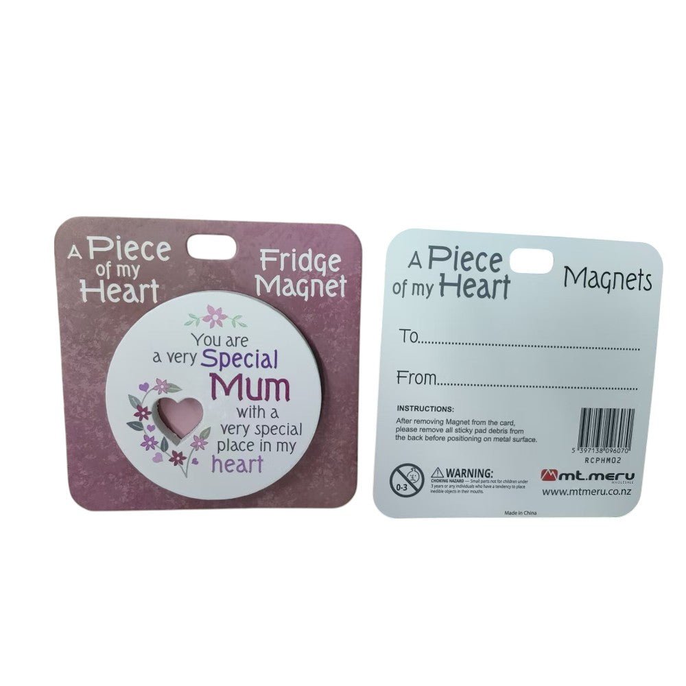 Special Mum Piece of My Heart Magnet - MarshallsHealthShop