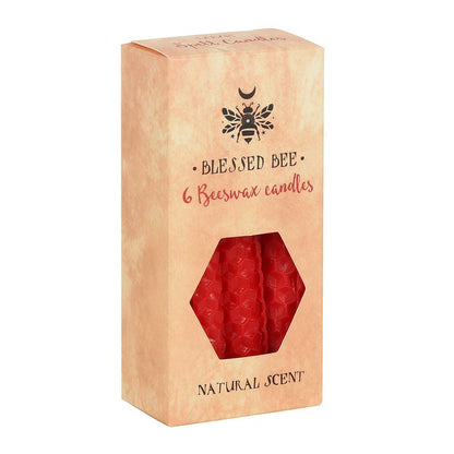 Spell Candles Red Beeswax Blessed Bee "Love & Courage" - MarshallsHealthShop