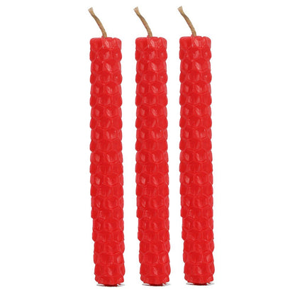 Spell Candles Red Beeswax Blessed Bee "Love & Courage" - MarshallsHealthShop