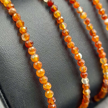 Star Cut Faceted Gemstone Bracelet Red Agate - MarshallsHealthShop