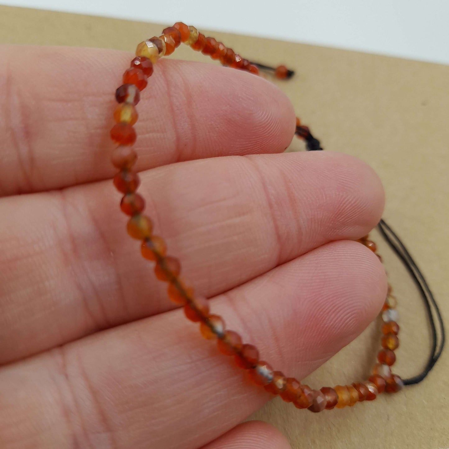 Star Cut Faceted Gemstone Bracelet Red Agate - MarshallsHealthShop