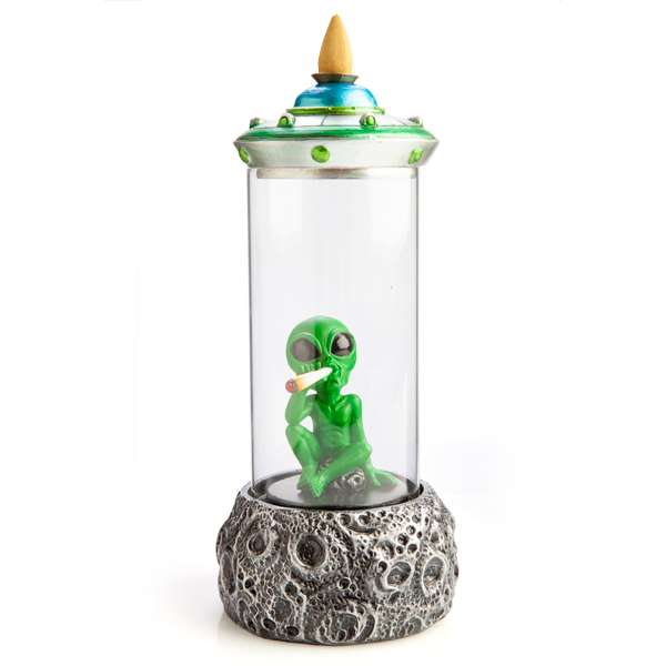Stoned Alien Glass Case LED Backflow Incense Burner - MarshallsHealthShop