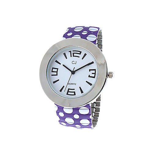Stylezone Watch Purple PolkaDot Expand# - 1st Stop Marshall's Health Shop, Gift Shop! - Heath and Natural Therapy New Brighton Christchurch - Naturopath#