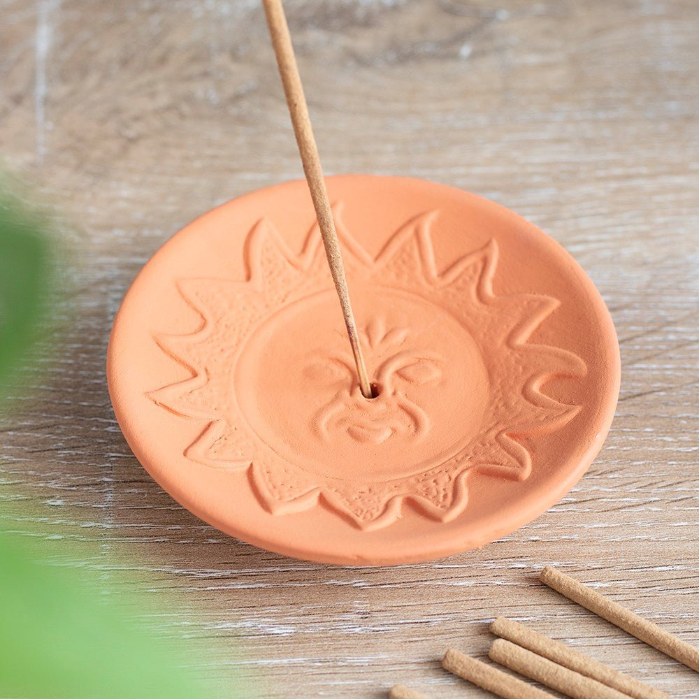 Sun Terracotta Incense Plate - MarshallsHealthShop