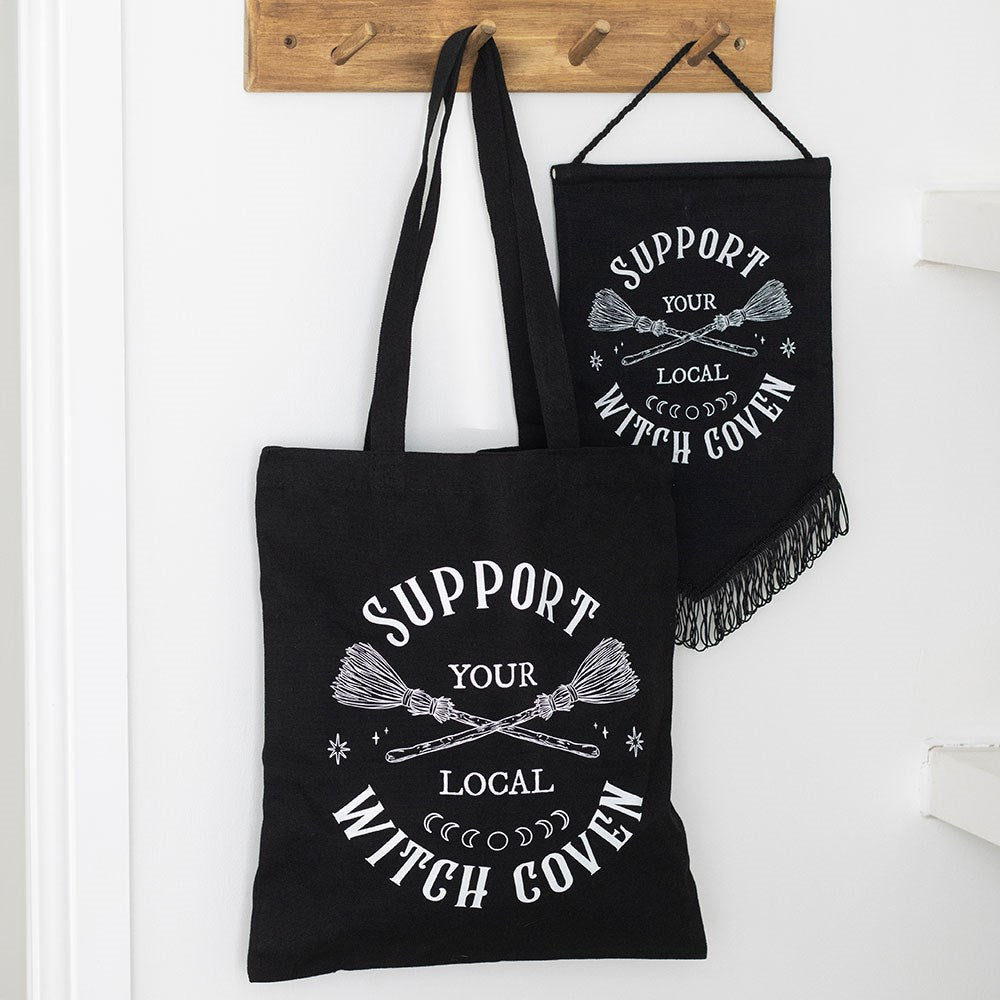 Support Your Local Witch Coven Polycotton Tote Bag - MarshallsHealthShop