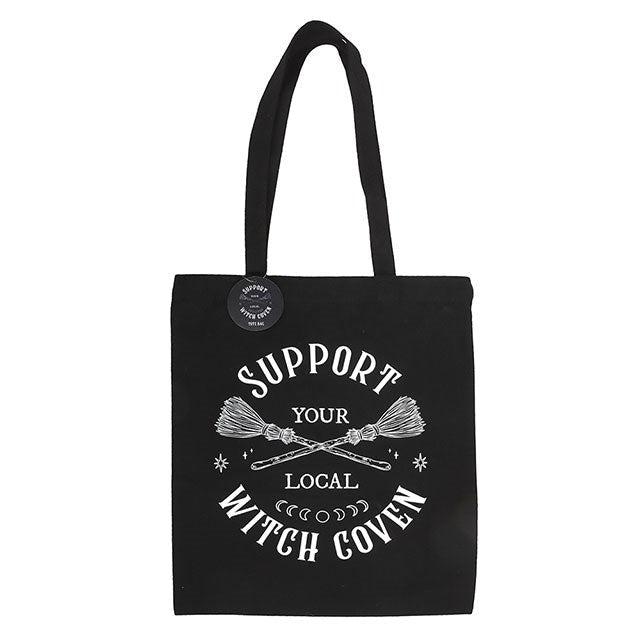 Support Your Local Witch Coven Polycotton Tote Bag - MarshallsHealthShop
