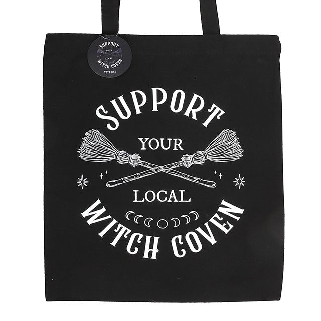 Support Your Local Witch Coven Polycotton Tote Bag - MarshallsHealthShop