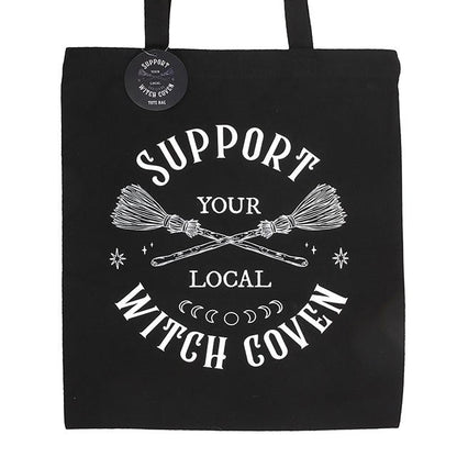 Support Your Local Witch Coven Polycotton Tote Bag - MarshallsHealthShop