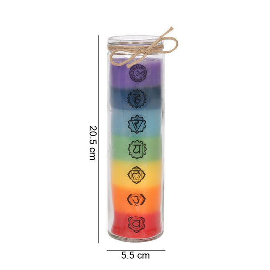 Tall Chakra Tube Candle - MarshallsHealthShop