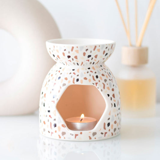 Terrazzo Print Ceramic Oil Burner - MarshallsHealthShop