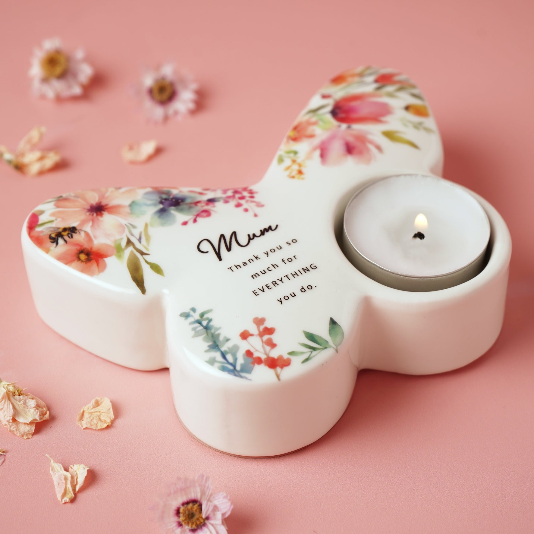 The Cottage Garden Butterfly Tealight Mum - 1st Stop Marshall's Health Shop, Gift Shop! - Heath and Natural Therapy New Brighton Christchurch - Naturopath