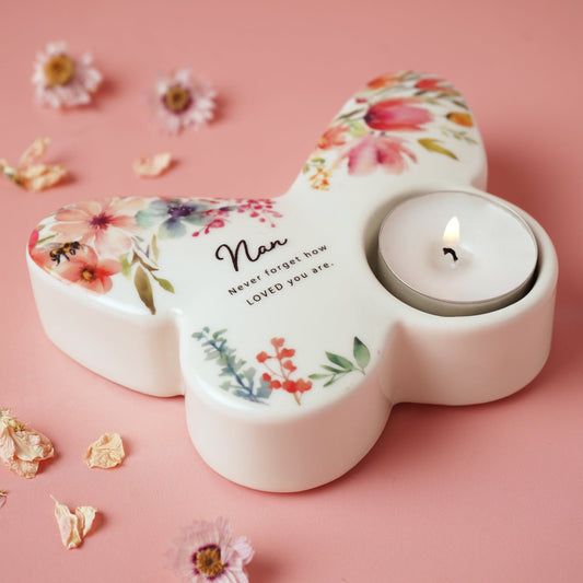 The Cottage Garden Butterfly Tealight Nan - 1st Stop Marshall's Health Shop, Gift Shop! - Heath and Natural Therapy New Brighton Christchurch - Naturopath