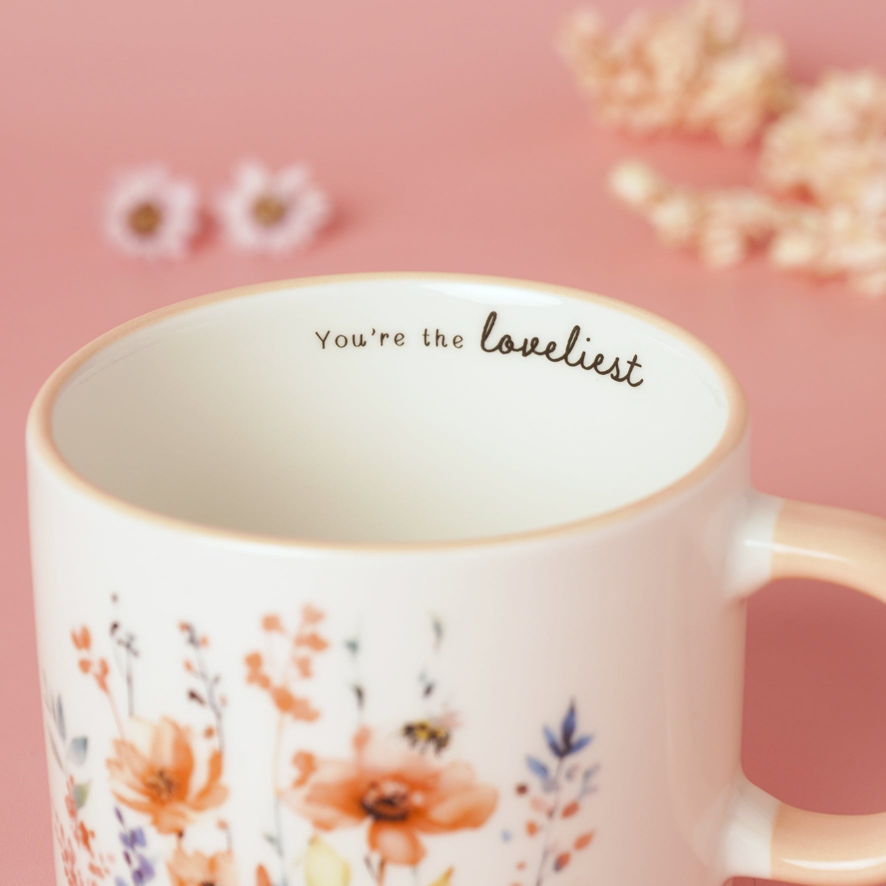 The Cottage Garden Peach Mug Thank You - 1st Stop Marshall's Health Shop, Gift Shop! - Heath and Natural Therapy New Brighton Christchurch - Naturopath