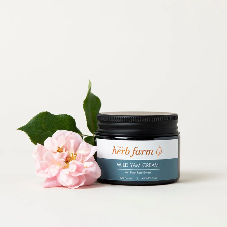 The Herb Farm Wild Yam Cream

Our Wild Yam Cream supports natural hormone and mood balance. It helps to support your body to produce the "happy hormone" progesterone and is suitable for all ages from the time menstruating begins. It is also suitable for Men to help support hormone balance.

The Wild Yam contained in our Wild Yam Cream is in a therapeutic dose that works in synergy with the other ingredients for optimal effect meaning it not only targets menopausal symptoms, but also helps with the emotions 