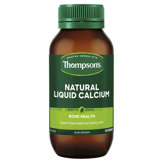 Thompson's Natural Liquid Calcium 60 Capsules - MarshallsHealthShop