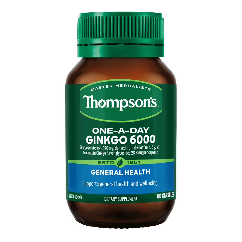 Thompson's One - A - Day Ginkgo 6000 60 Capsules - MarshallsHealthShop