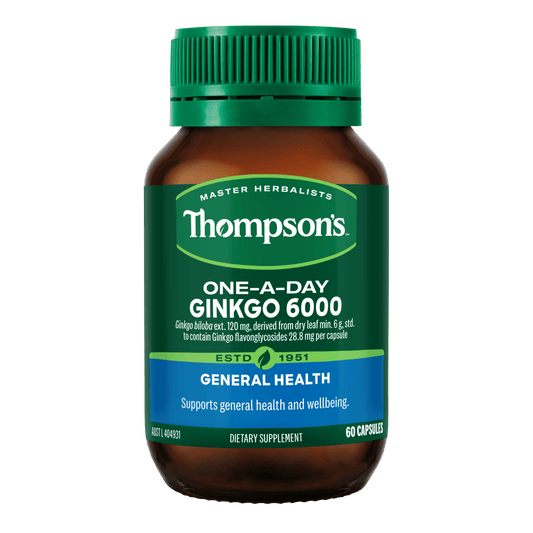 Thompson's One - A - Day Ginkgo 6000 60 Capsules - MarshallsHealthShop