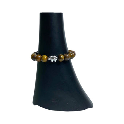 Tigers Eye Buddha 10mm Bead Bracelet - MarshallsHealthShop