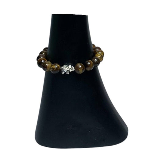 Tigers Eye Elephant 8mm Bead Bracelet - MarshallsHealthShop