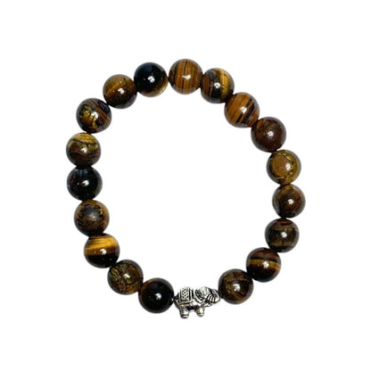 Tigers Eye Elephant 8mm Bead Bracelet - MarshallsHealthShop