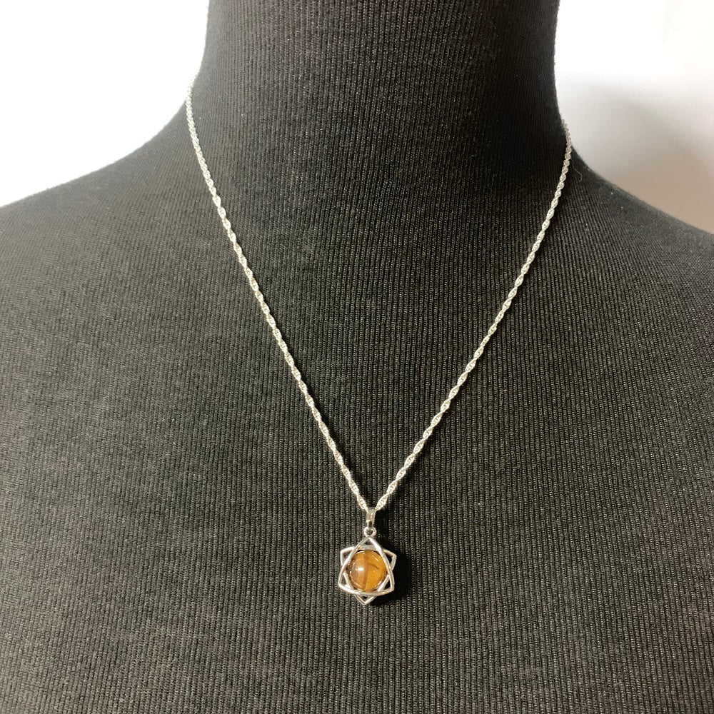 Tigers Eye Star Pendant Grounding - MarshallsHealthShop