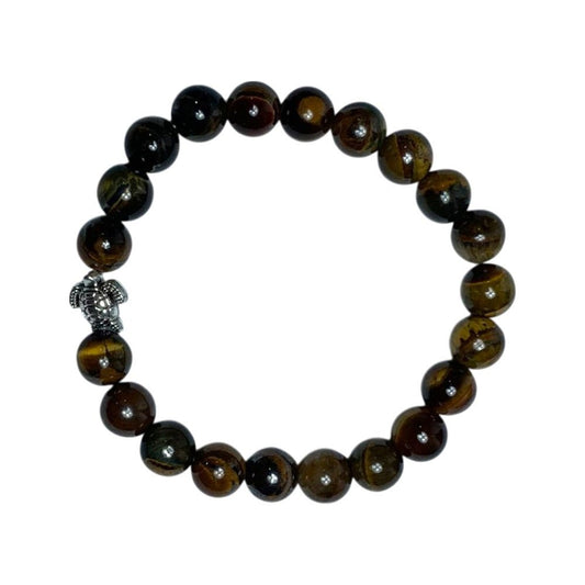 Tigers Eye Turtle 8mm Bead Bracelet - MarshallsHealthShop