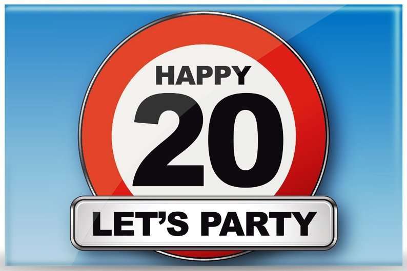 Traffic Signs Happy 20 Lets Party - MarshallsHealthShop