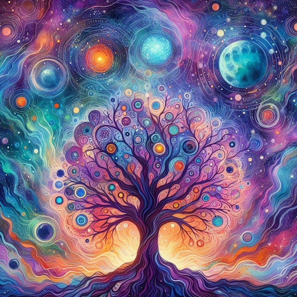 Tree Of Life Cosmic Ceramic Coaster (Set 4) - 1st Stop Marshall's Health Shop, Gift Shop! - Heath and Natural Therapy New Brighton Christchurch - Naturopath