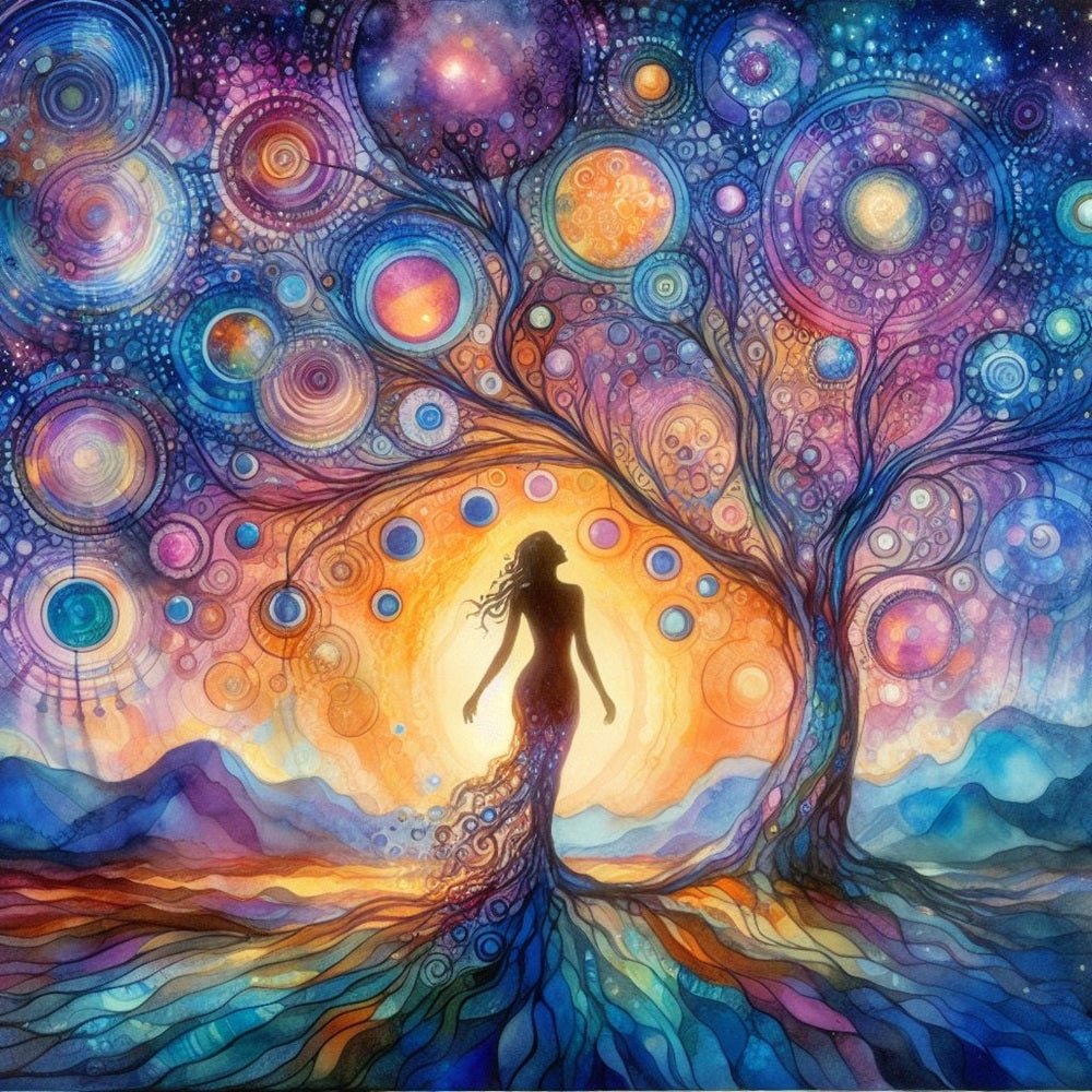 Tree Of Life Cosmic Ceramic Coaster (Set 4) - 1st Stop Marshall's Health Shop, Gift Shop! - Heath and Natural Therapy New Brighton Christchurch - Naturopath