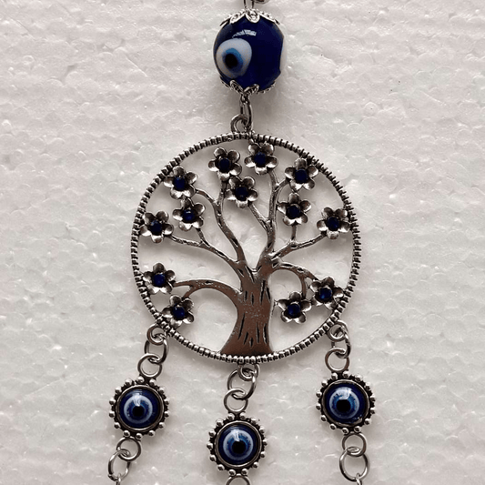 Tree of Life Hanging Ornament Bells Evil Eye - MarshallsHealthShop
