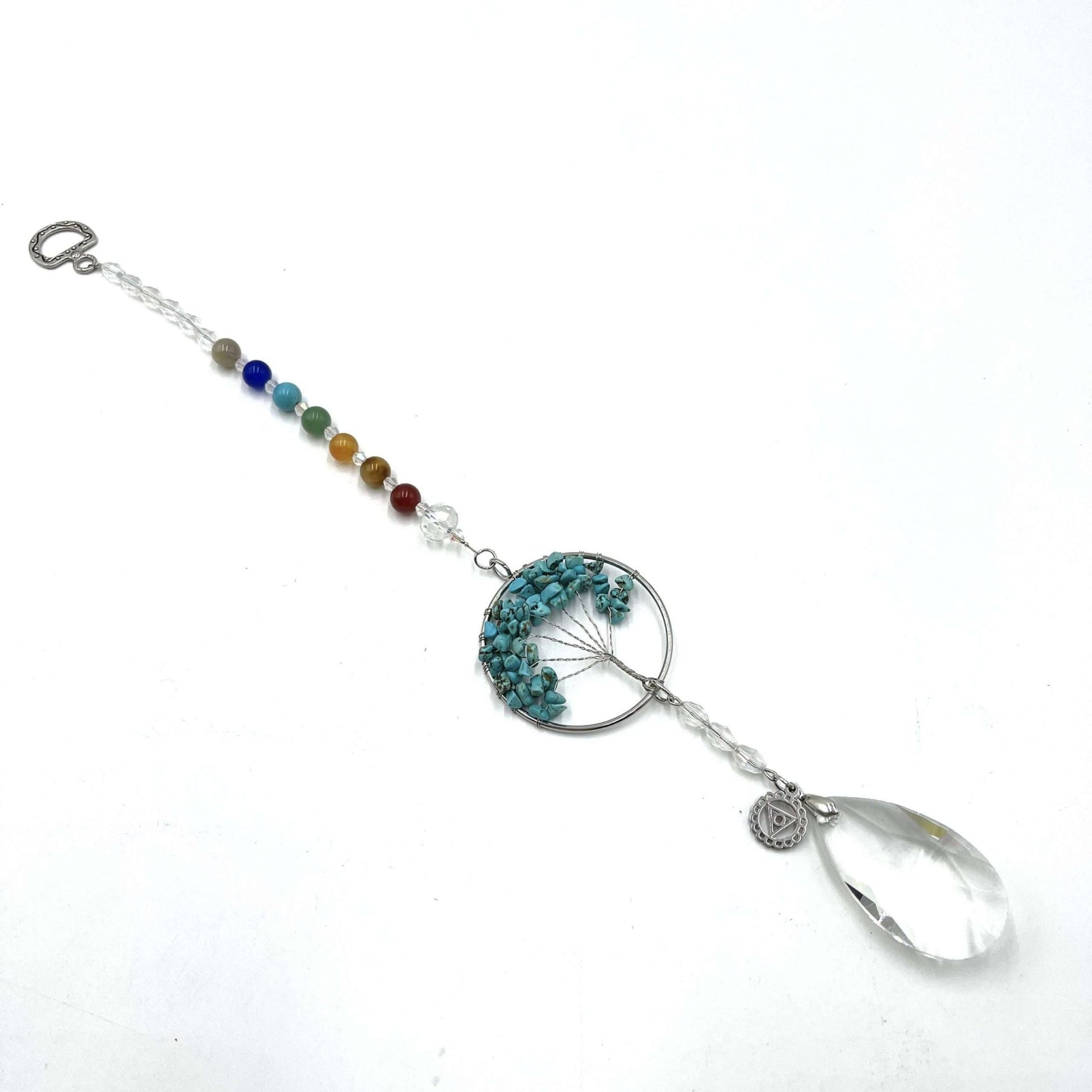 Tree of Life Suncatcher Throat Chakra Howlite - 1st Stop Marshall's Health Shop, Gift Shop! - Heath and Natural Therapy New Brighton Christchurch - Naturopath