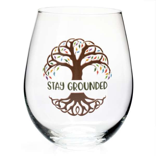 Tree of Life Tallulah Wellness Stemless Glass - 1st Stop Marshall's Health Shop, Gift Shop! - Heath and Natural Therapy New Brighton Christchurch - Naturopath