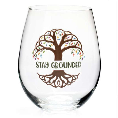 Tree of Life Tallulah Wellness Stemless Glass - 1st Stop Marshall's Health Shop, Gift Shop! - Heath and Natural Therapy New Brighton Christchurch - Naturopath