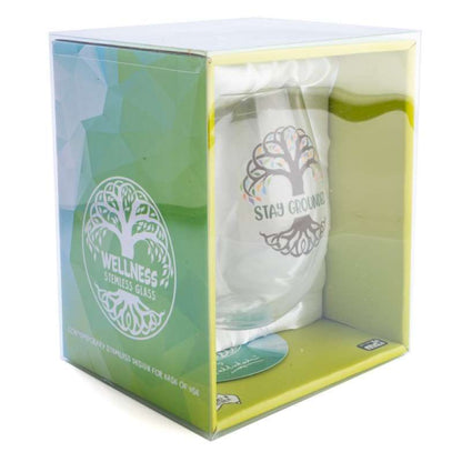 Tree of Life Tallulah Wellness Stemless Glass - 1st Stop Marshall's Health Shop, Gift Shop! - Heath and Natural Therapy New Brighton Christchurch - Naturopath