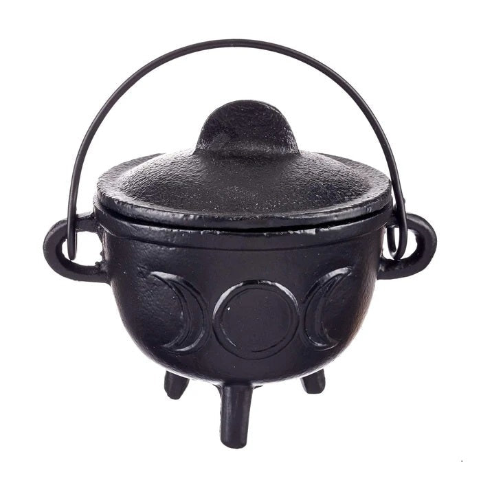 Triple Moon Cast Iron Cauldron - MarshallsHealthShop