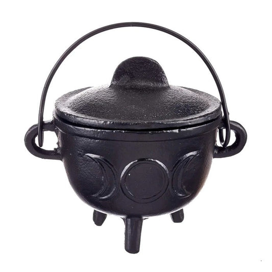 Triple Moon Cast Iron Cauldron - MarshallsHealthShop