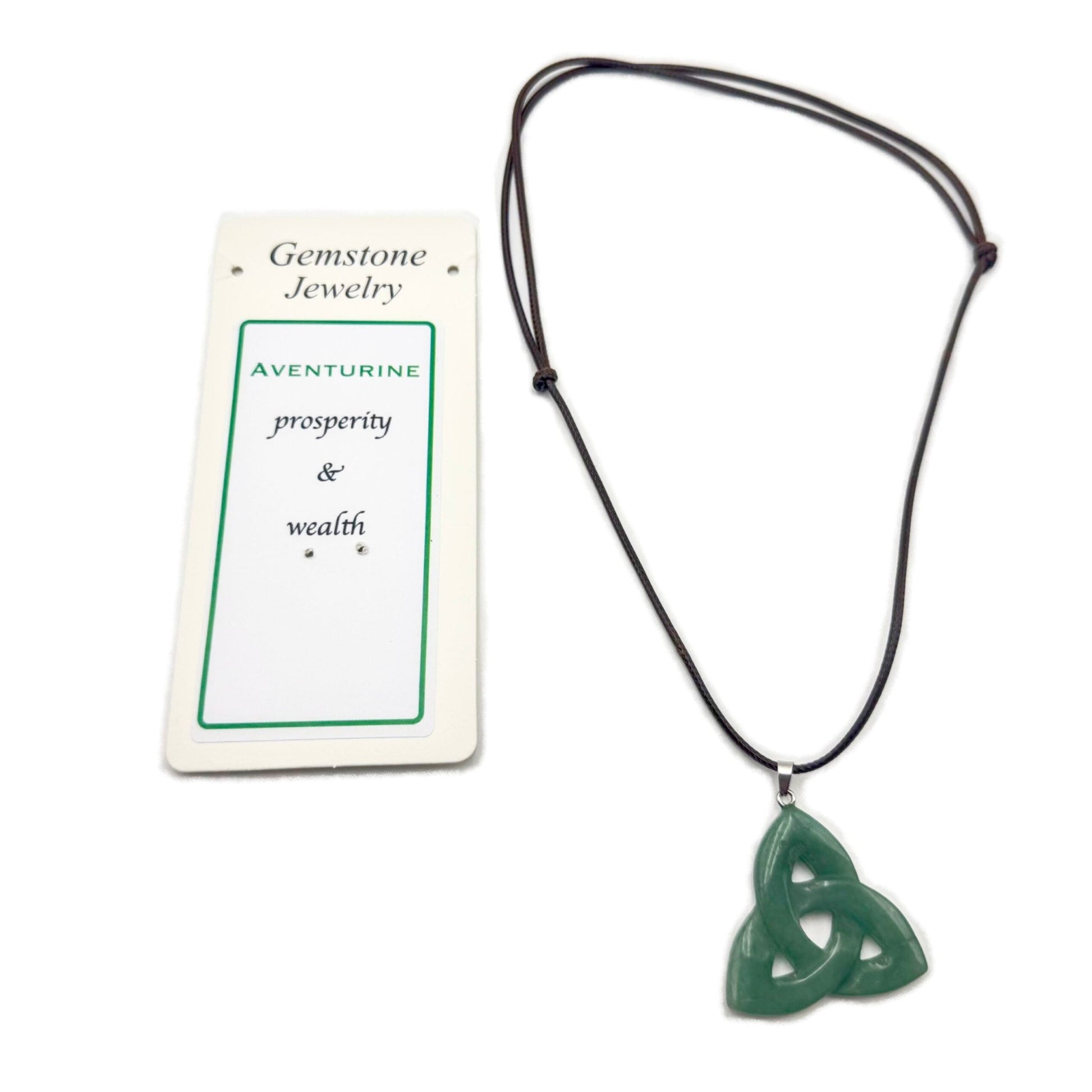 Triquetra Pendant Aventurine - MarshallsHealthShop