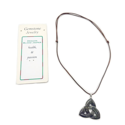 Triquetra Pendant Dragons Blood Jasper - MarshallsHealthShop