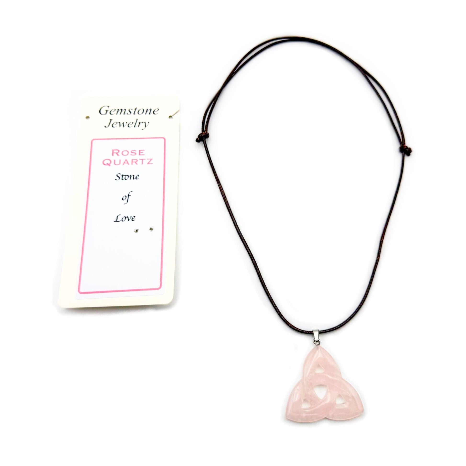 Triquetra Pendant Rose Quartz - MarshallsHealthShop
