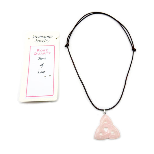 Triquetra Pendant Rose Quartz - MarshallsHealthShop