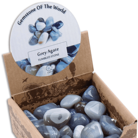 Tumbled Stone Grey Agate - MarshallsHealthShop