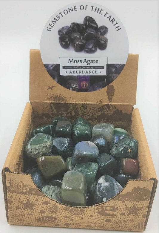 Tumbled Stone Moss Agate - MarshallsHealthShop