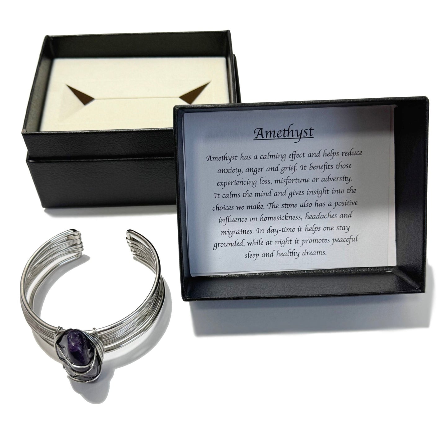 Tumblestone Cuff Bracelet Amethyst - 1st Stop Marshall's Health Shop, Gift Shop! - Heath and Natural Therapy New Brighton Christchurch - Naturopath