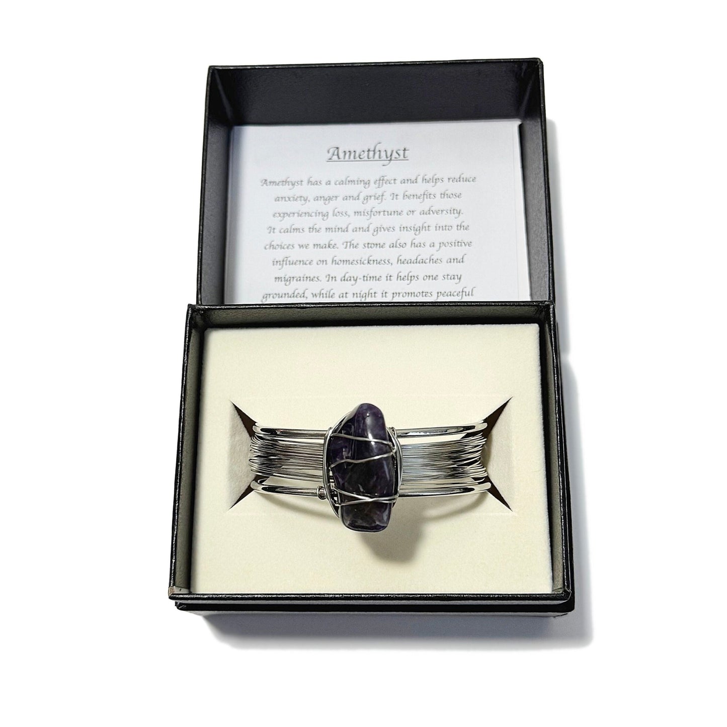Tumblestone Cuff Bracelet Amethyst - 1st Stop Marshall's Health Shop, Gift Shop! - Heath and Natural Therapy New Brighton Christchurch - Naturopath