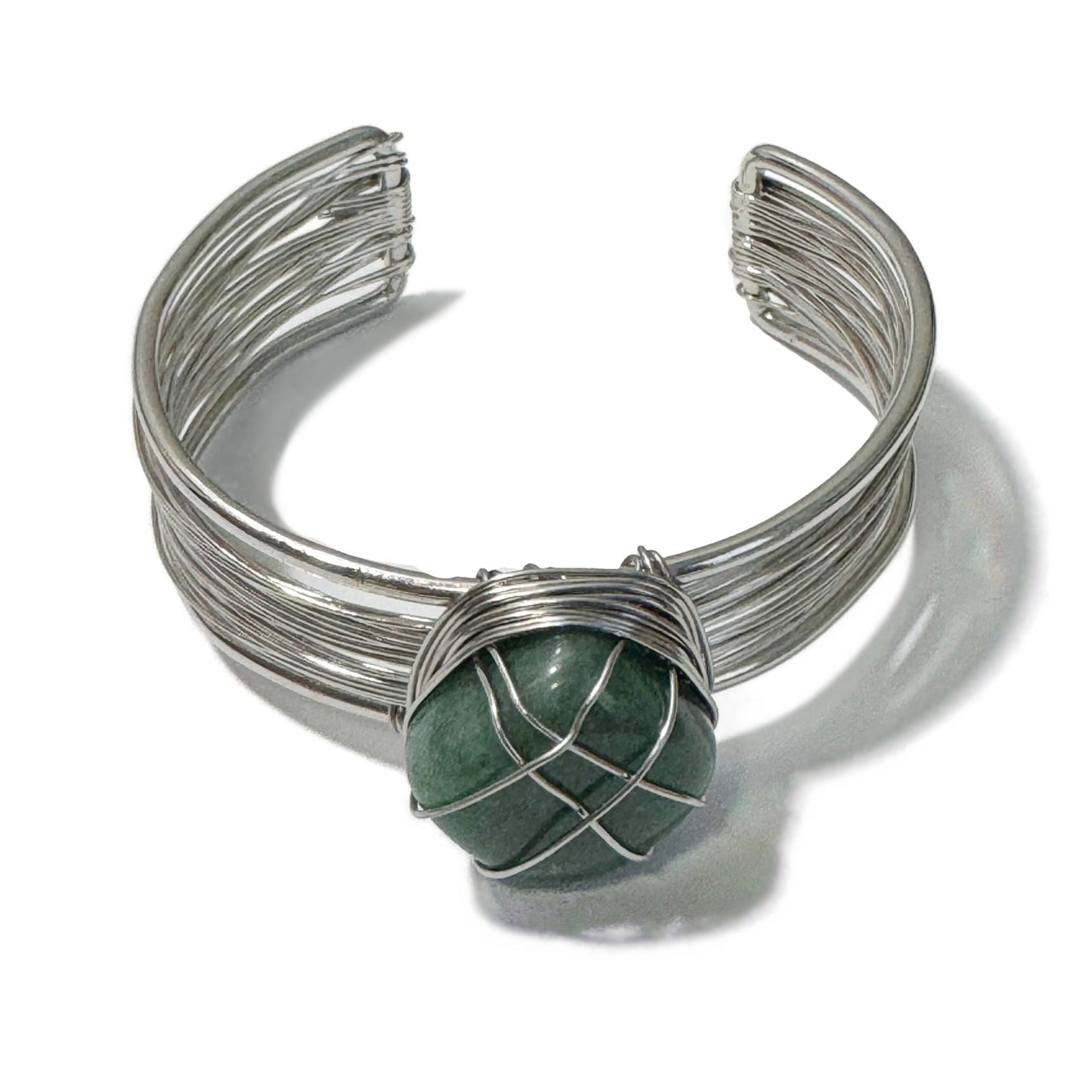Tumblestone Cuff Bracelet Aventurine - 1st Stop Marshall's Health Shop, Gift Shop! - Heath and Natural Therapy New Brighton Christchurch - Naturopath
