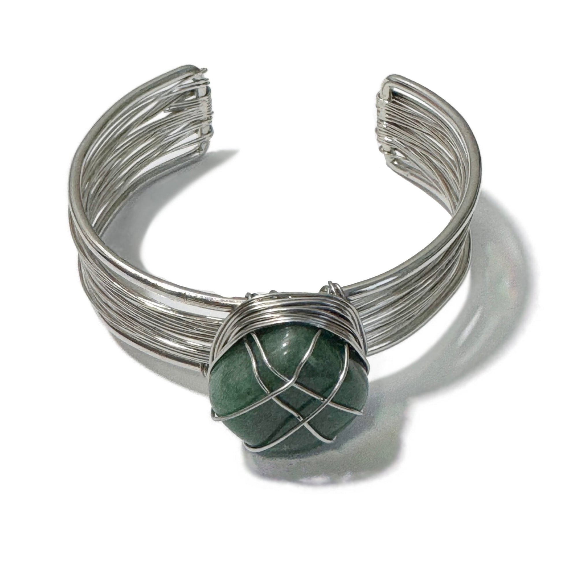 Tumblestone Cuff Bracelet Aventurine - 1st Stop Marshall's Health Shop, Gift Shop! - Heath and Natural Therapy New Brighton Christchurch - Naturopath