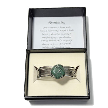 Tumblestone Cuff Bracelet Aventurine - 1st Stop Marshall's Health Shop, Gift Shop! - Heath and Natural Therapy New Brighton Christchurch - Naturopath
