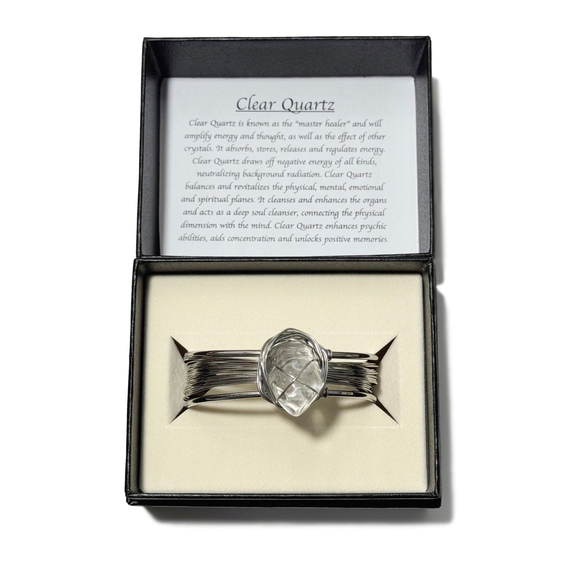 Tumblestone Cuff Bracelet Clear Quartz - 1st Stop Marshall's Health Shop, Gift Shop! - Heath and Natural Therapy New Brighton Christchurch - Naturopath